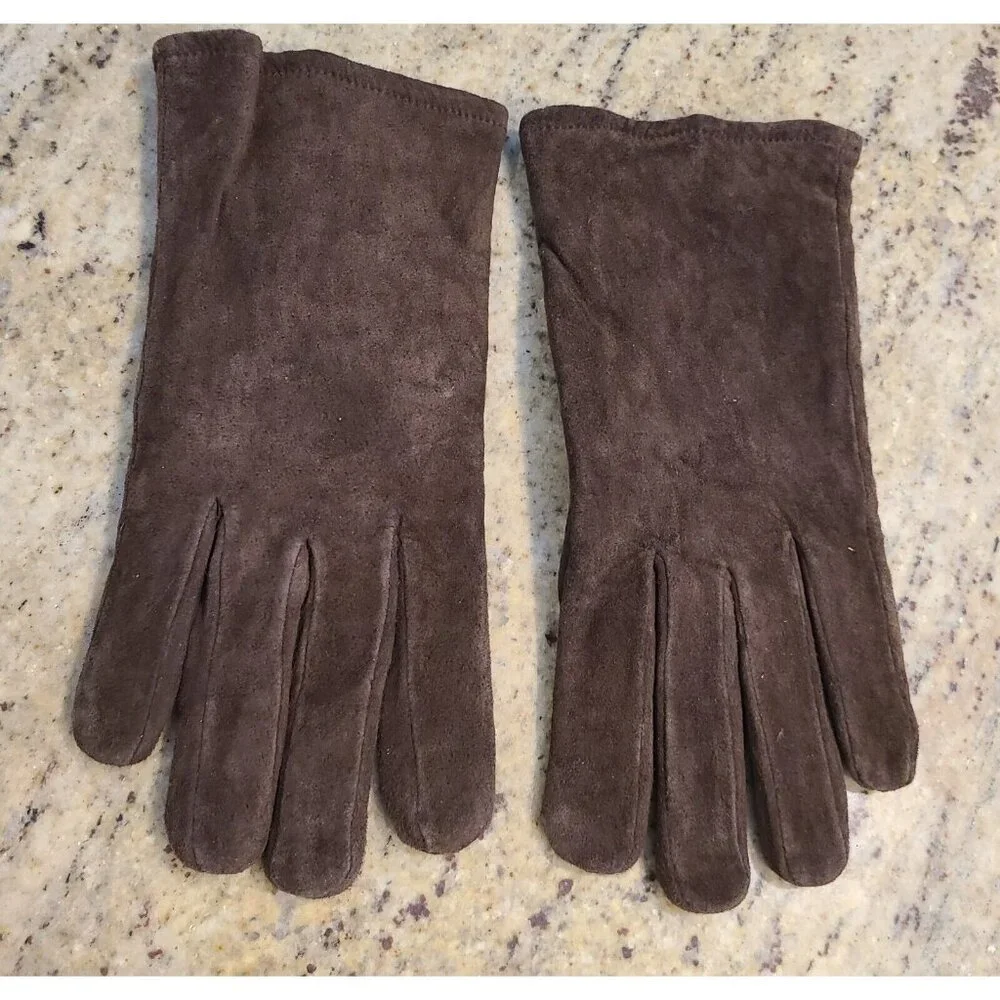 Aris Womens Size L/XL Brown Suede Leather Lined 9